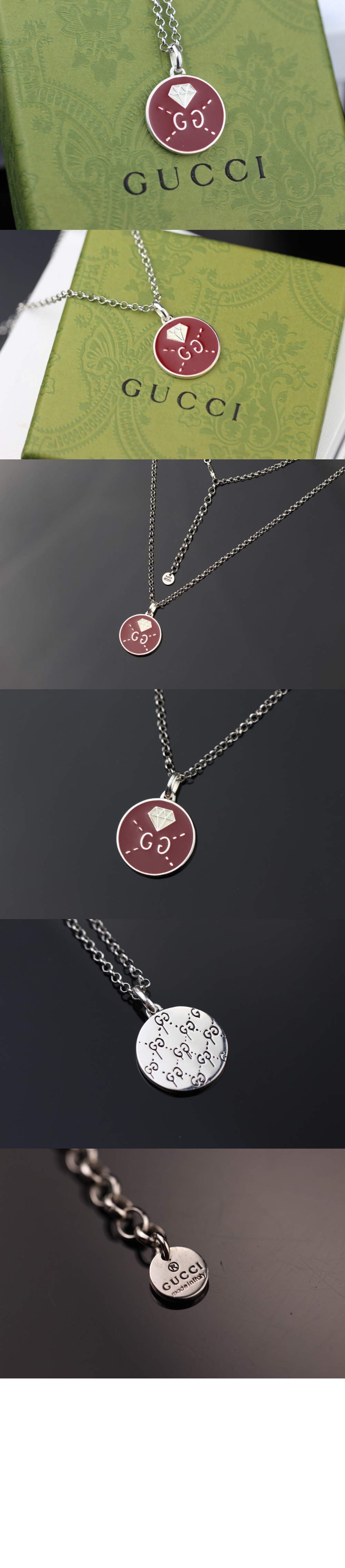 미러급레플리카사이트 | 명품레플리카 전문 쇼핑몰  | 퍼스트원 - 고스트 에나멜 서클 펜던트 목걸이 459358 > 구찌