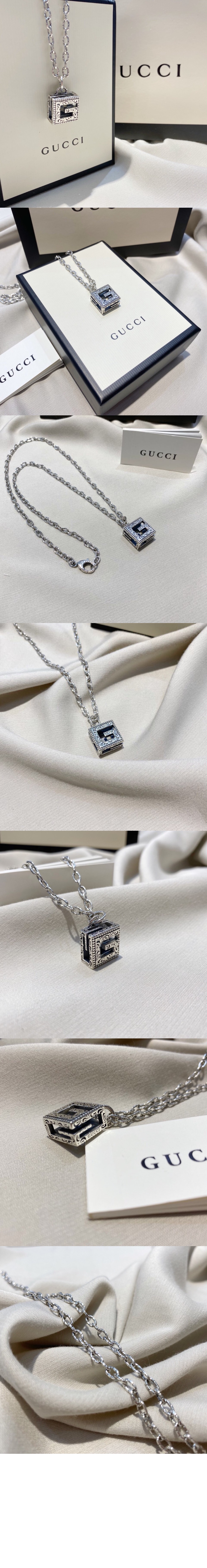 미러급레플리카사이트 | 명품레플리카 전문 쇼핑몰  | 퍼스트원 - 스퀘어 G 크로스 실버 목걸이 552768 > 구찌