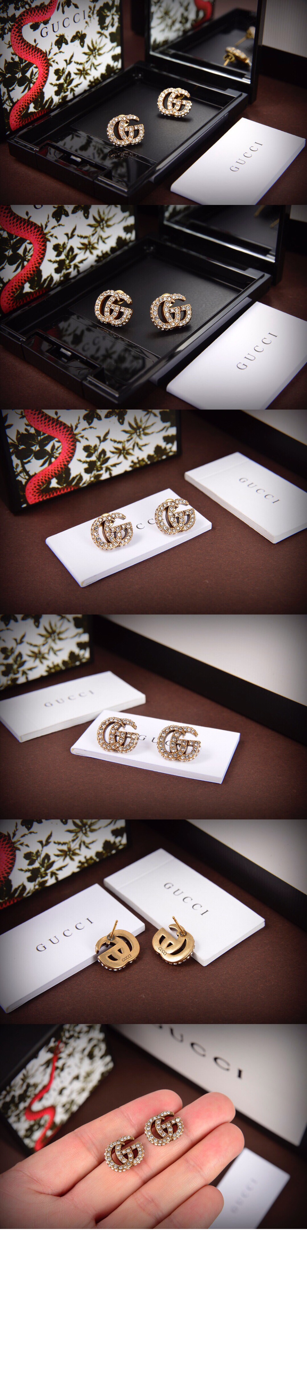 미러급레플리카사이트 | 명품레플리카 전문 쇼핑몰  | 퍼스트원 - 크리스탈 더블 G 귀걸이 753886 > 구찌