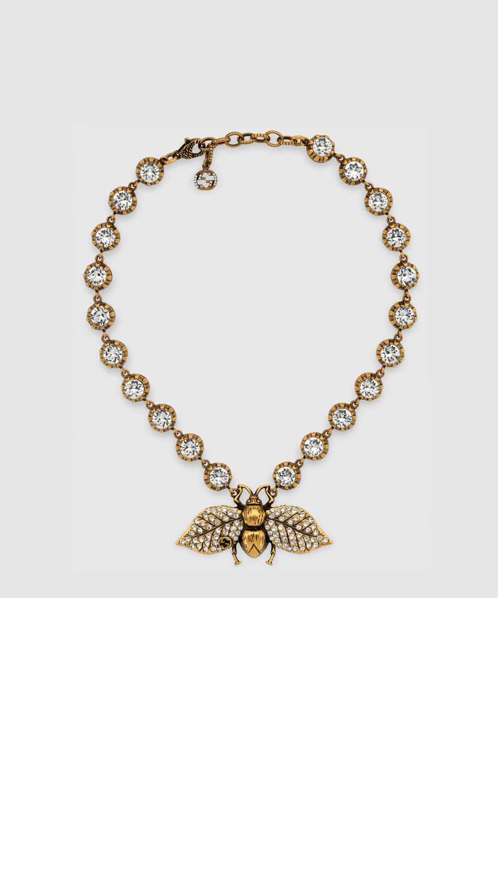 미러급레플리카사이트 | 명품레플리카 전문 쇼핑몰  | 퍼스트원 - 크리스탈 비 목걸이 629989 > 구찌