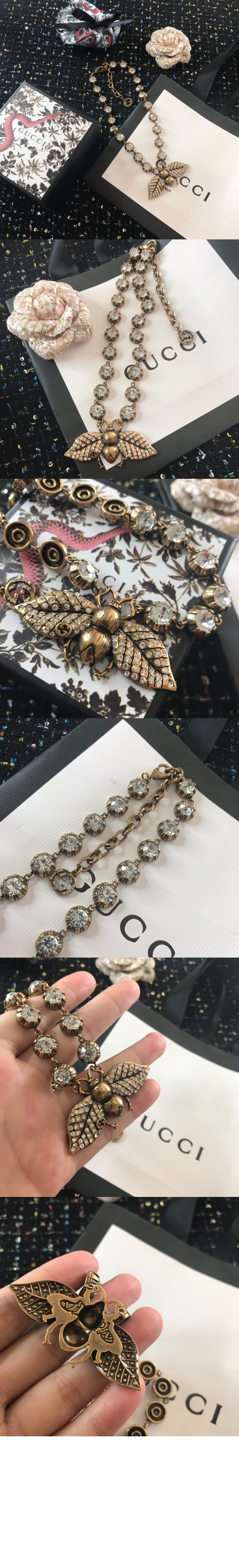 미러급레플리카사이트 | 명품레플리카 전문 쇼핑몰  | 퍼스트원 - 크리스탈 비 목걸이 629989 > 구찌