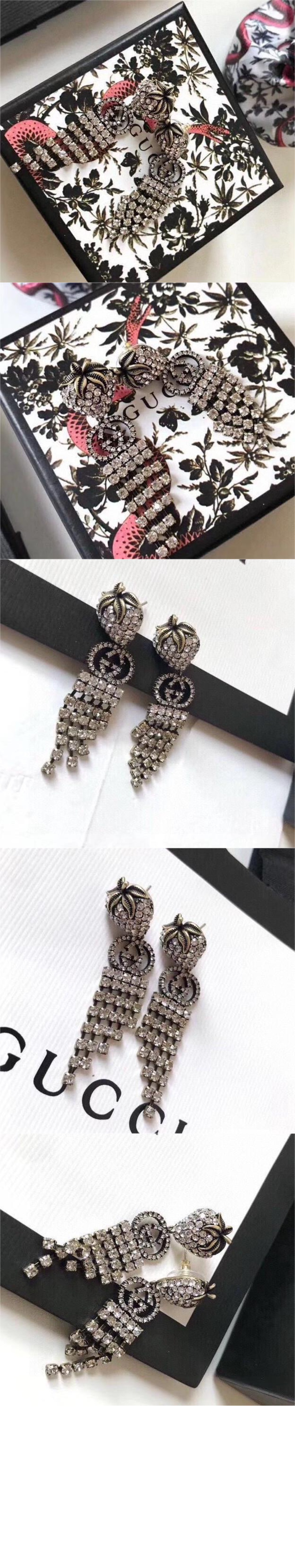 미러급레플리카사이트 | 명품레플리카 전문 쇼핑몰  | 퍼스트원 - 크리스탈 스트로베리 귀걸이 580959 > 구찌