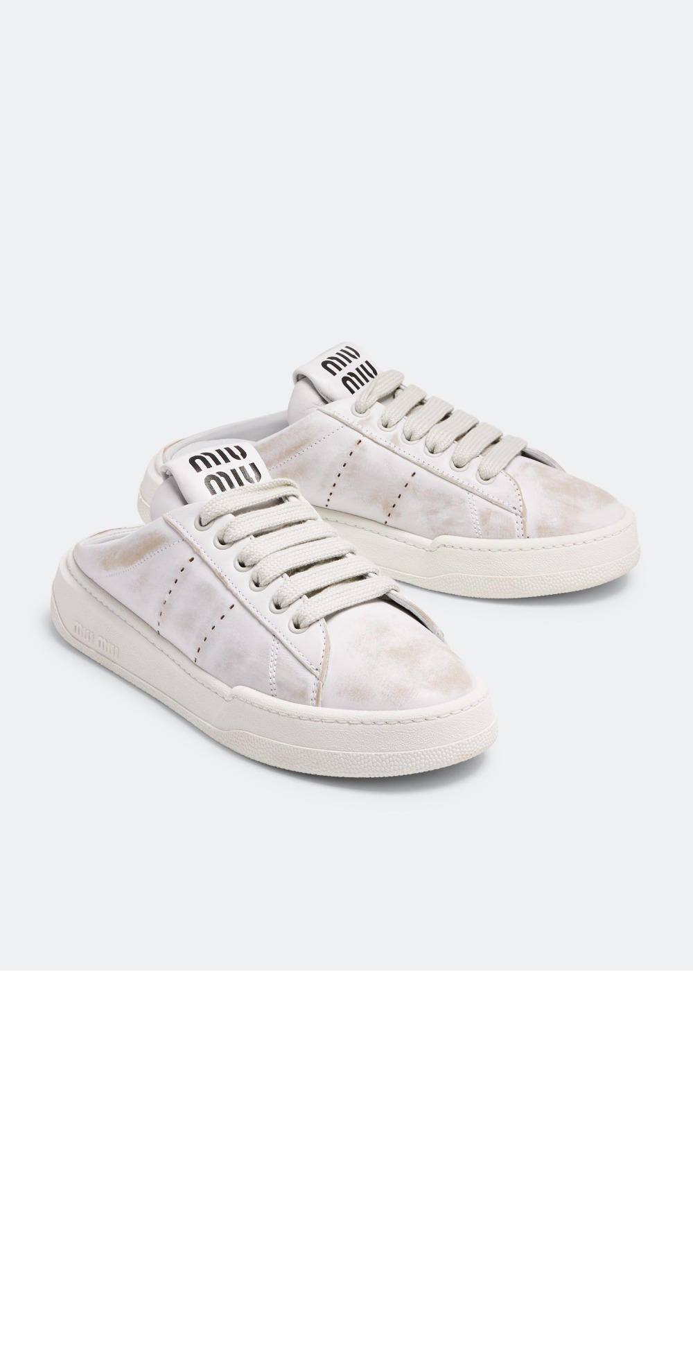 미러급레플리카사이트 | 명품레플리카 전문 쇼핑몰  | 퍼스트원 - 블리치드 가죽 스니커즈 5E915D > 미우미우