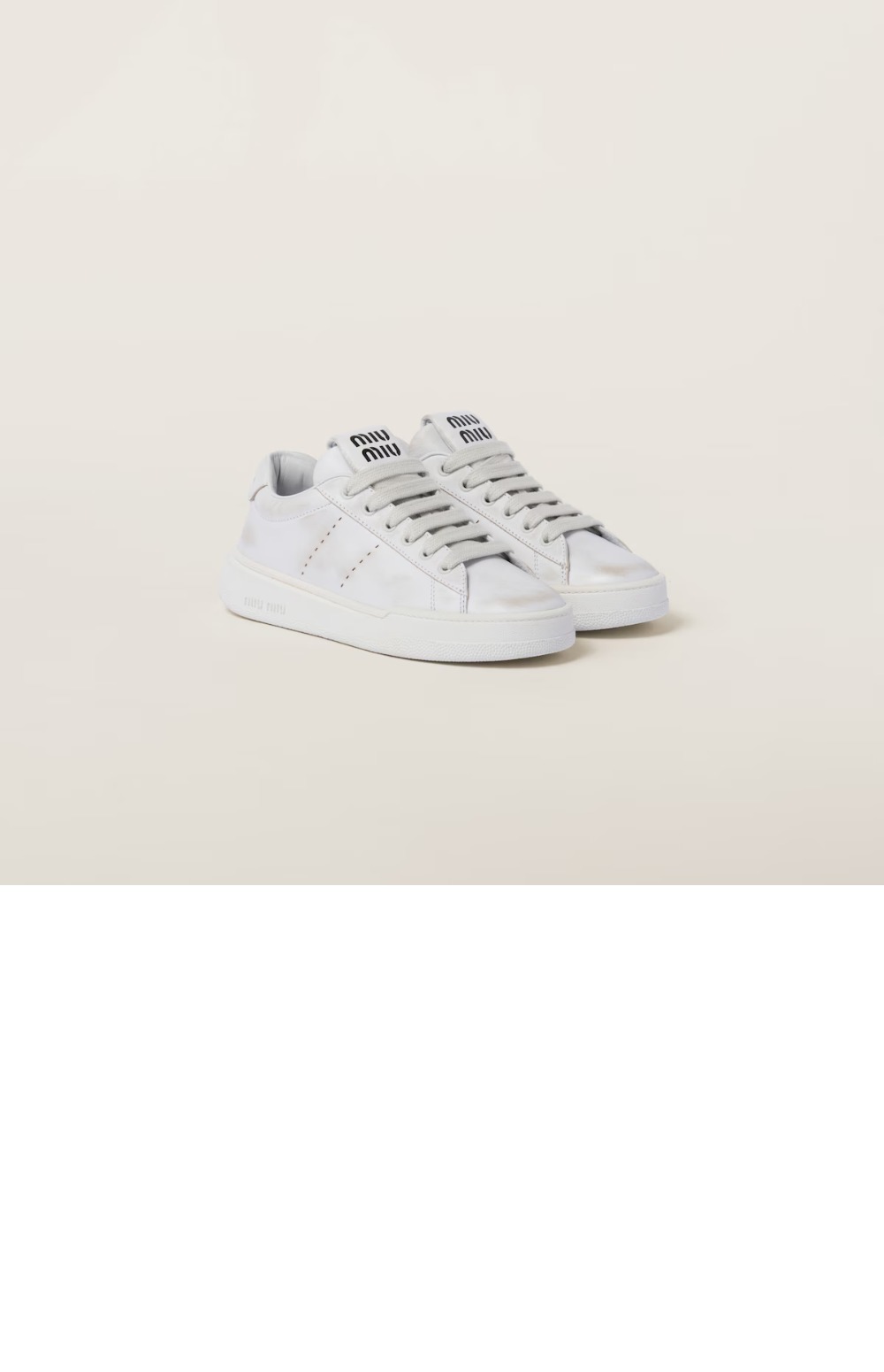 미러급레플리카사이트 | 명품레플리카 전문 쇼핑몰  | 퍼스트원 - 블리치드 가죽 스니커즈 5E916D > 미우미우