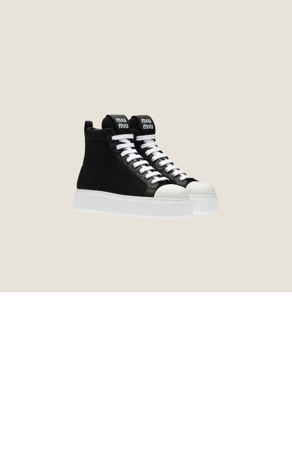 미러급레플리카사이트 | 명품레플리카 전문 쇼핑몰  | 퍼스트원 - 하이탑 메쉬 스니커즈 5T727D > 미우미우