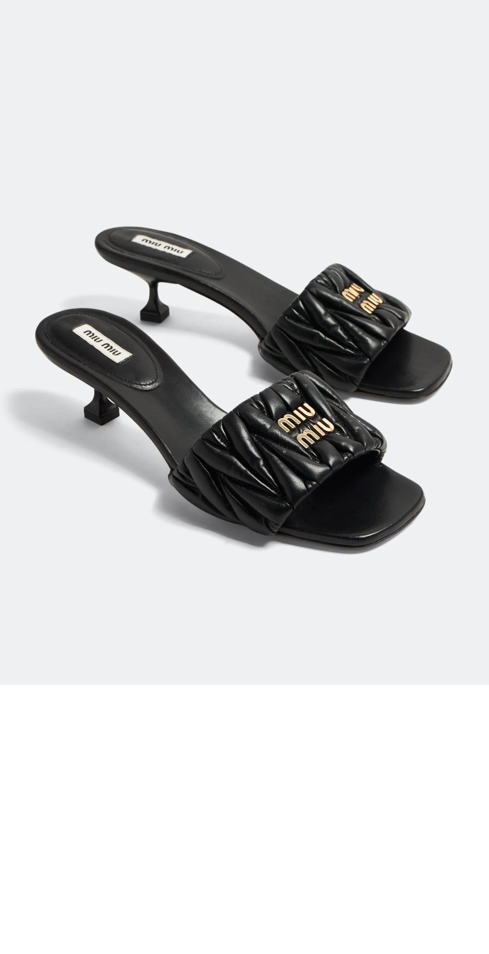 미러급레플리카사이트 | 명품레플리카 전문 쇼핑몰  | 퍼스트원 - 마테라쎄 나파 가죽 슬라이드 5XX59 > 미우미우