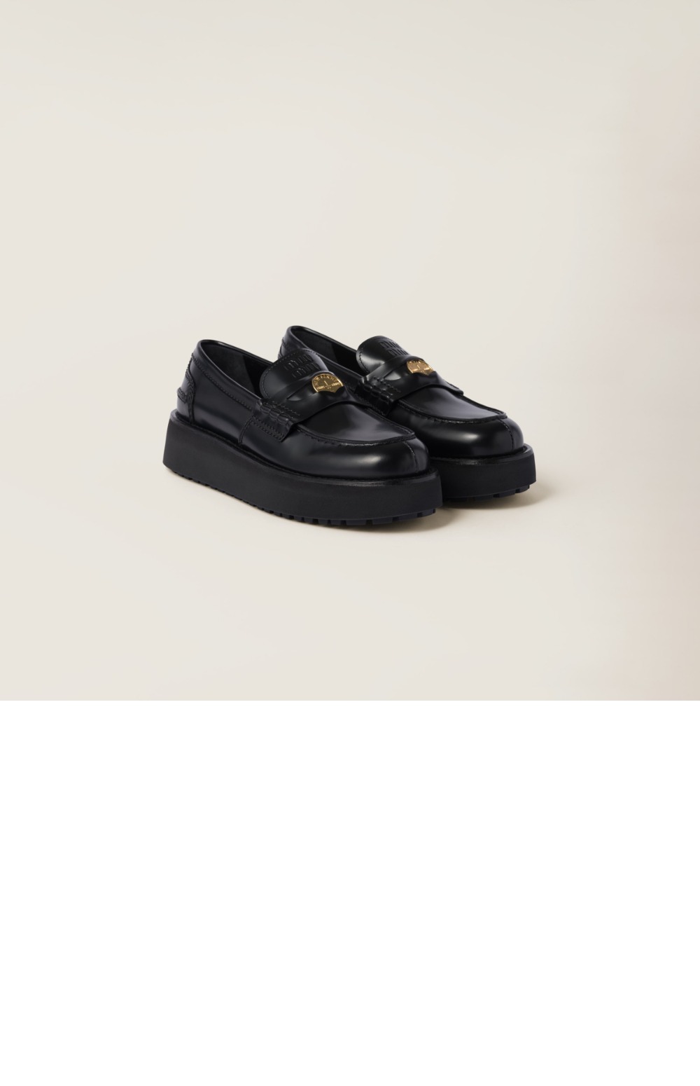 미러급레플리카사이트 | 명품레플리카 전문 쇼핑몰  | 퍼스트원 - 브러쉬드 가죽 로퍼 5D175E > 미우미우