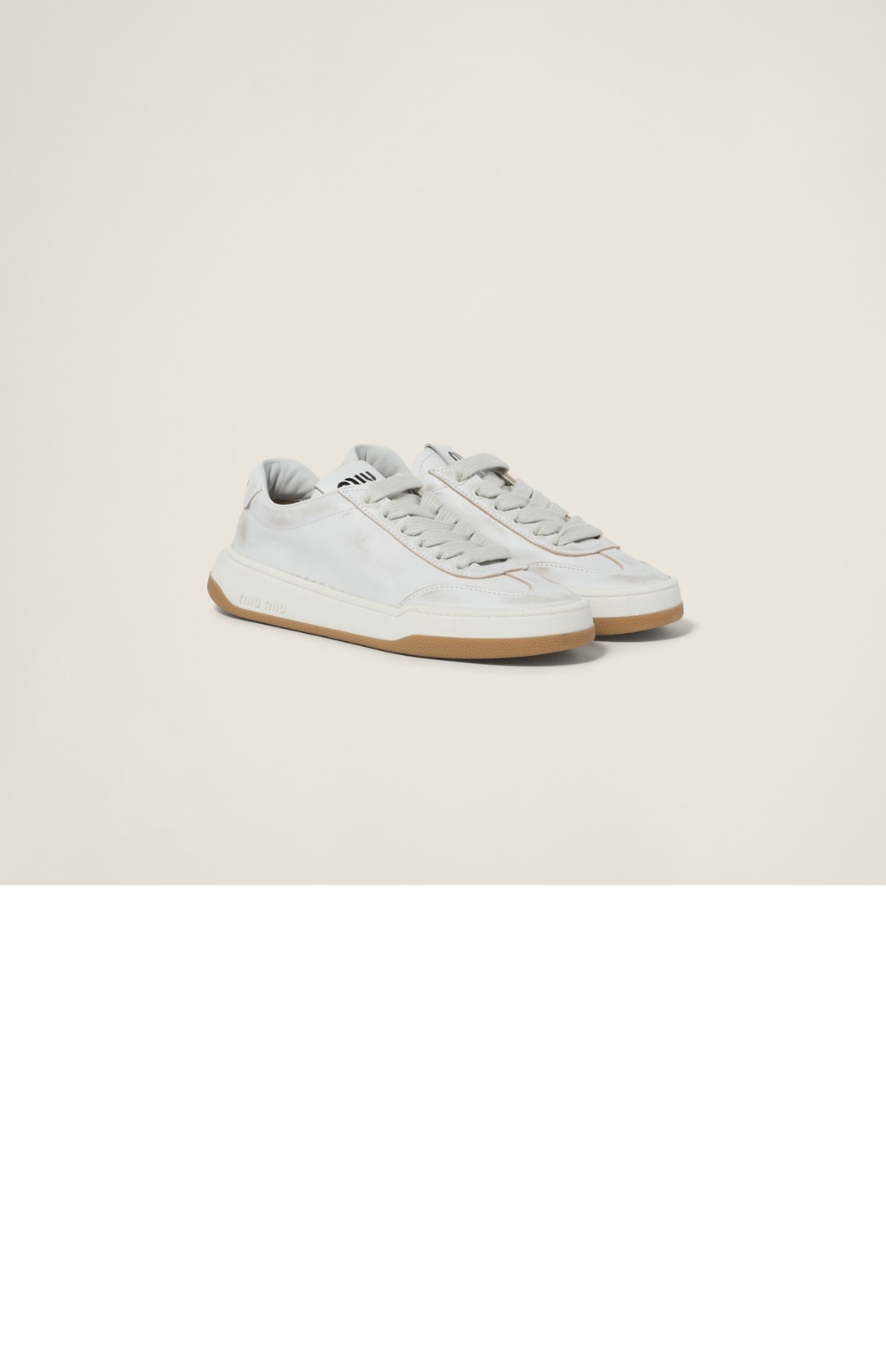 미러급레플리카사이트 | 명품레플리카 전문 쇼핑몰  | 퍼스트원 - 블리치드 가죽 스니커즈5E118E > 미우미우