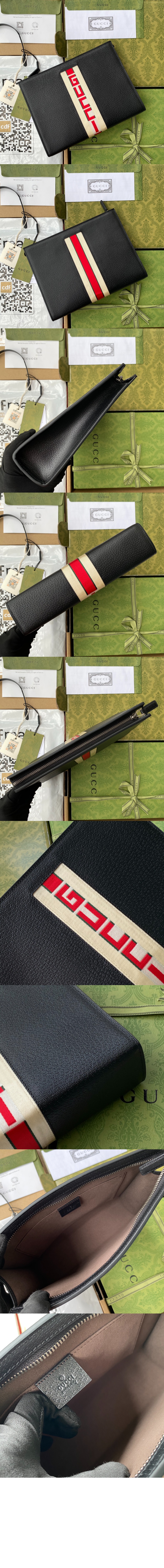 미러급레플리카사이트 | 명품레플리카 전문 쇼핑몰  | 퍼스트원 - 스트라이프 파우치 클러치백 475316 > 구찌