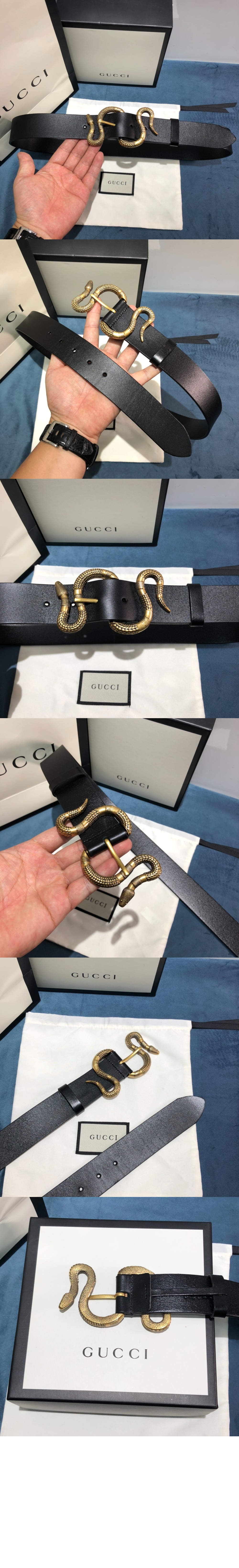 미러급레플리카사이트 | 명품레플리카 전문 쇼핑몰  | 퍼스트원 - 스네이크 버클 가죽 벨트 458935 > 구찌