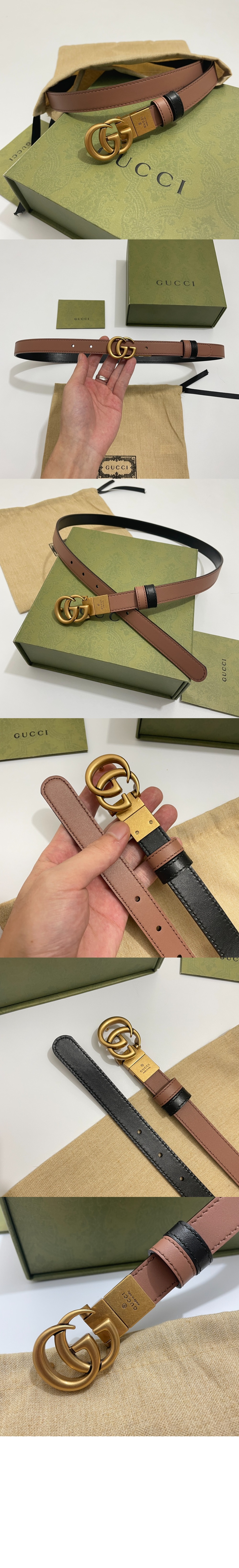 미러급레플리카사이트 | 명품레플리카 전문 쇼핑몰  | 퍼스트원 - GG 마몽 리버서블 씬 벨트 659418 > 구찌