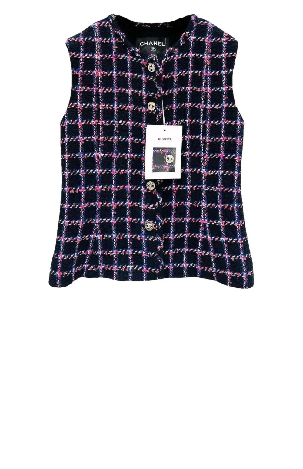 미러급레플리카사이트 | 명품레플리카 전문 쇼핑몰  | 퍼스트원 - 프린트 민소매 재킷 > 샤넬