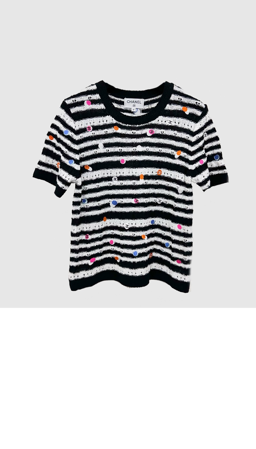 미러급레플리카사이트 | 명품레플리카 전문 쇼핑몰  | 퍼스트원 - 프린트 니트 톱 > 샤넬