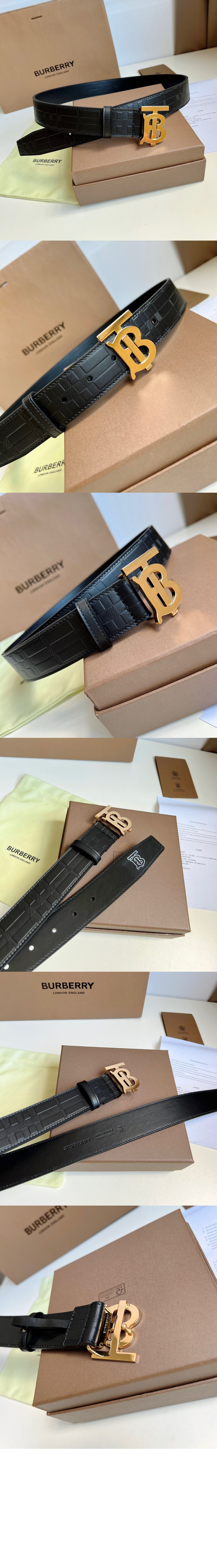 미러급레플리카사이트 | 명품레플리카 전문 쇼핑몰  | 퍼스트원 - 엠보 체크 가죽 벨트 80548831 > 버버리