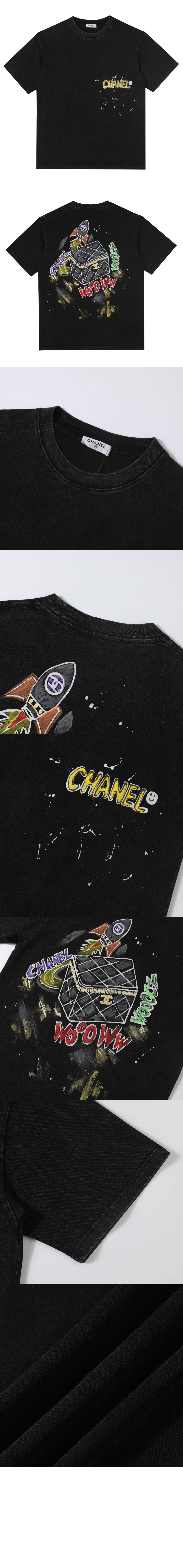 미러급레플리카사이트 | 명품레플리카 전문 쇼핑몰  | 퍼스트원 - 로고 프린트 반팔 > 샤넬