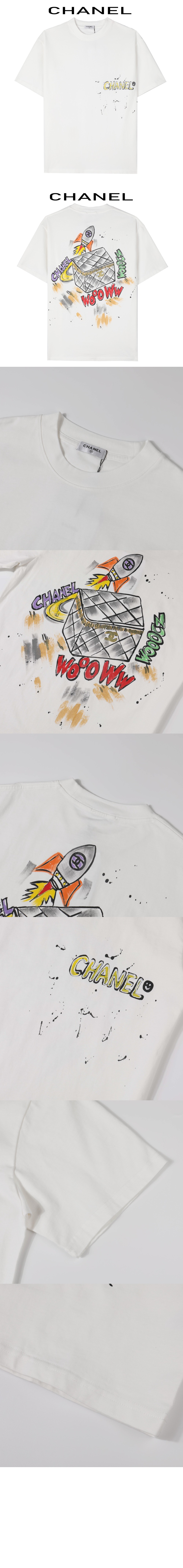 미러급레플리카사이트 | 명품레플리카 전문 쇼핑몰  | 퍼스트원 - 로고 프린트 반팔 > 샤넬