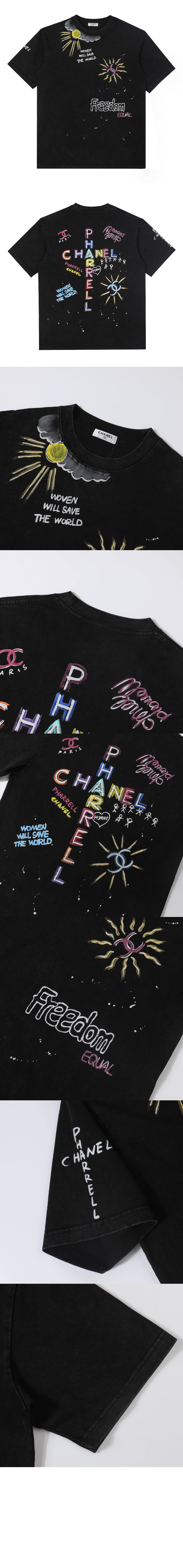 미러급레플리카사이트 | 명품레플리카 전문 쇼핑몰  | 퍼스트원 - 로고 프린트 반팔 > 샤넬