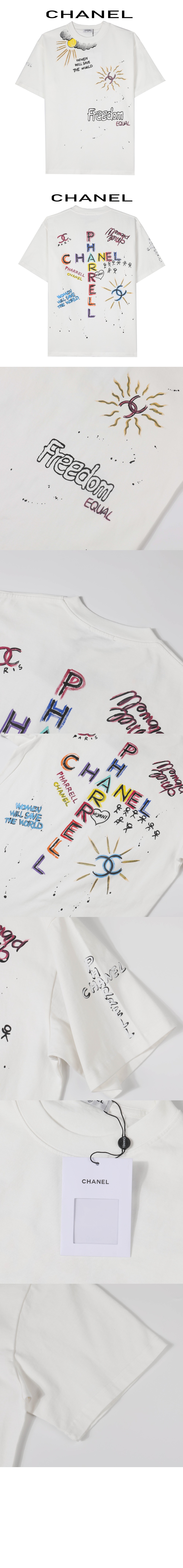 미러급레플리카사이트 | 명품레플리카 전문 쇼핑몰  | 퍼스트원 - 로고 프린트 반팔 > 샤넬