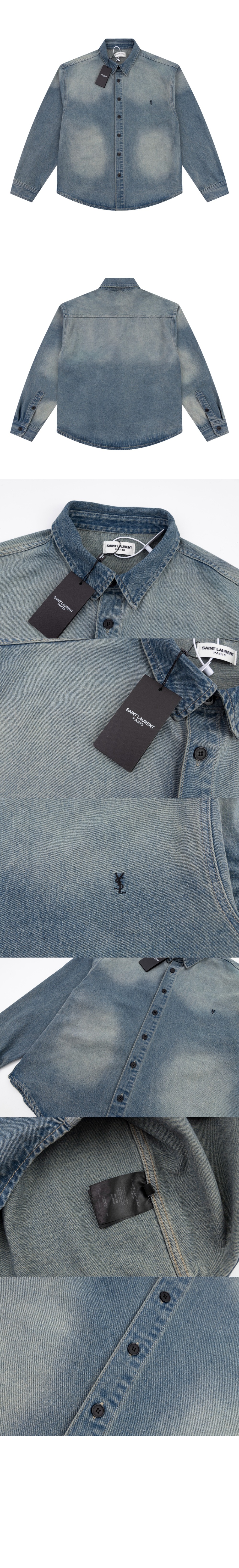 미러급레플리카사이트 | 명품레플리카 전문 쇼핑몰  | 퍼스트원 - 로고 데님 재킷 > 생로랑