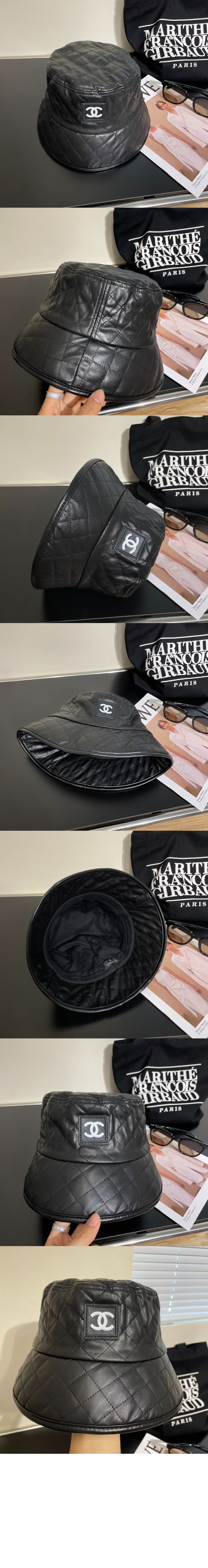 미러급레플리카사이트 | 명품레플리카 전문 쇼핑몰  | 퍼스트원 - 가죽 체크 버킷햇 AA3654 > 샤넬