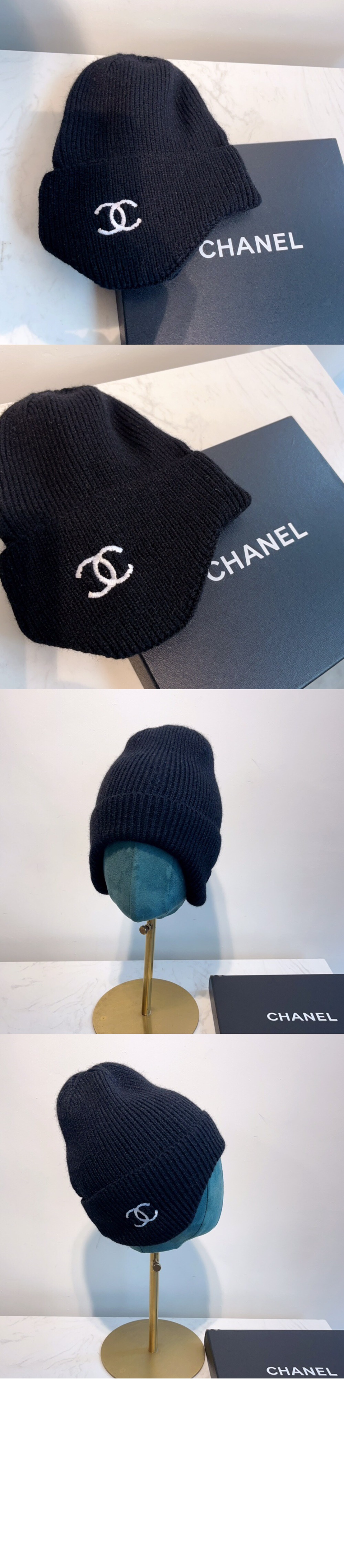 미러급레플리카사이트 | 명품레플리카 전문 쇼핑몰  | 퍼스트원 - 자수 니트 귀달이 모자 AA5997 > 샤넬