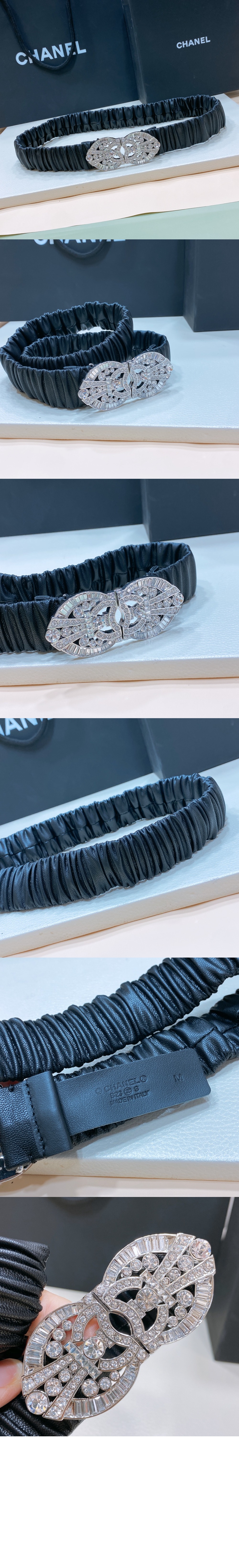 미러급레플리카사이트 | 명품레플리카 전문 쇼핑몰  | 퍼스트원 - 램스킨 메탈 스트라스 벨트 AA9012 > 샤넬