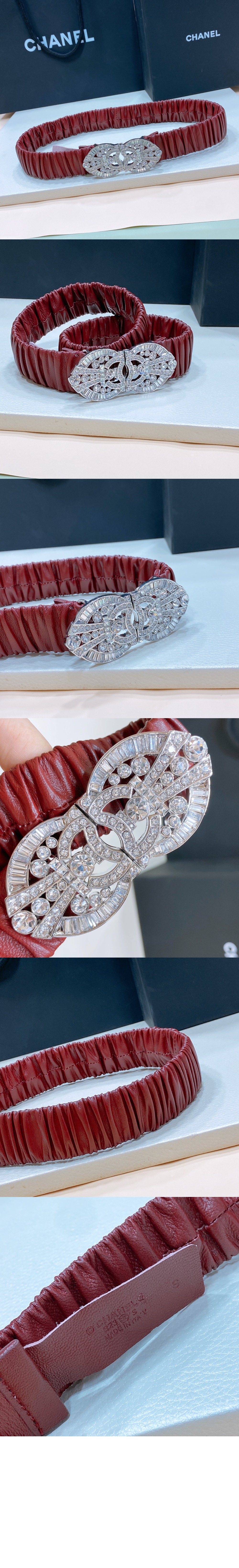 미러급레플리카사이트 | 명품레플리카 전문 쇼핑몰  | 퍼스트원 - 램스킨 메탈 스트라스 벨트 AA9012 > 샤넬