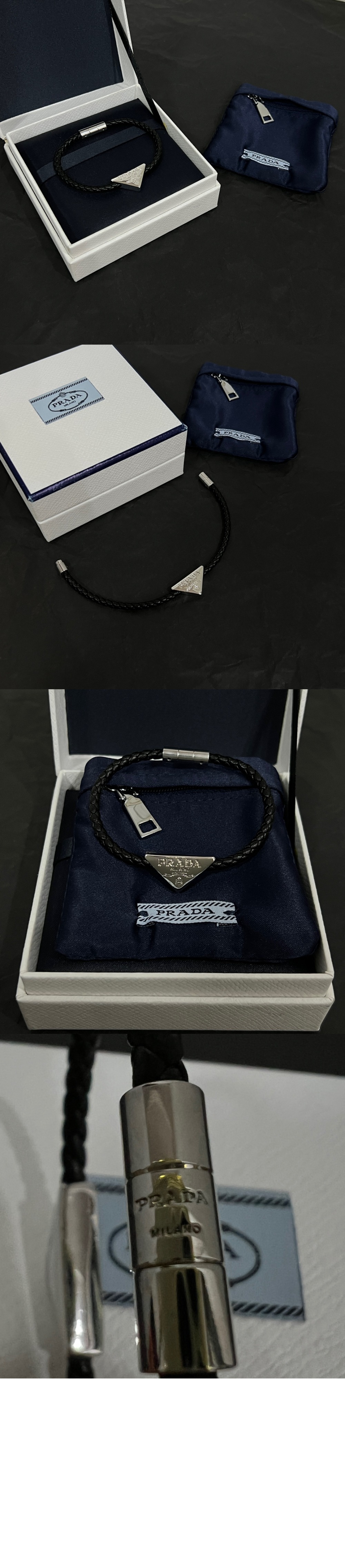 미러급레플리카사이트 | 명품레플리카 전문 쇼핑몰  | 퍼스트원 - 브레이디드 나파 가죽 브레이슬릿 1IB350 > 프라다
