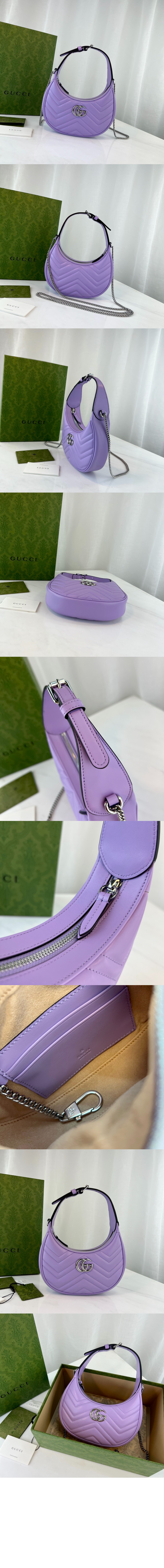 미러급레플리카사이트 | 명품레플리카 전문 쇼핑몰  | 퍼스트원 - 마몽 하프문 쉐입 미니백 699514 > 구찌