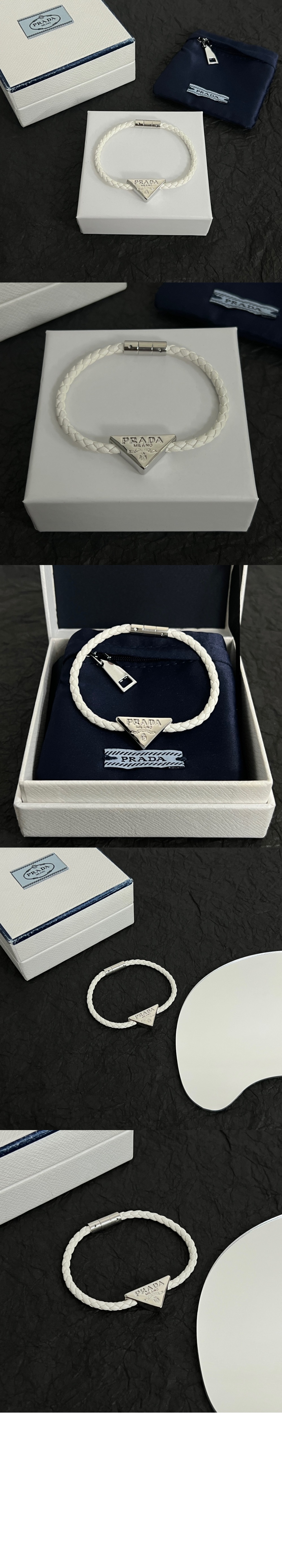 미러급레플리카사이트 | 명품레플리카 전문 쇼핑몰  | 퍼스트원 - 브레이디드 나파 가죽 브레이슬릿 1IB350 > 프라다