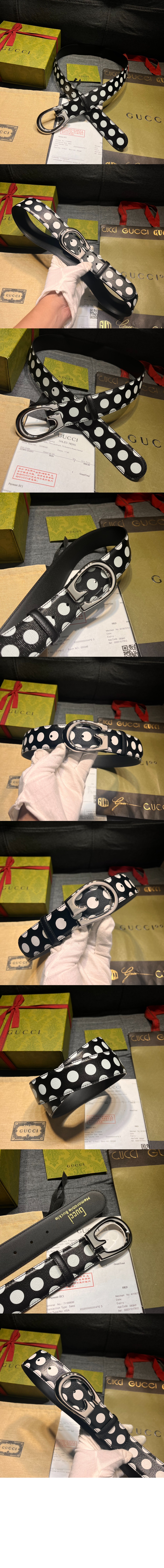 미러급레플리카사이트 | 명품레플리카 전문 쇼핑몰  | 퍼스트원 - G버클 도트 벨트 709954 > 구찌