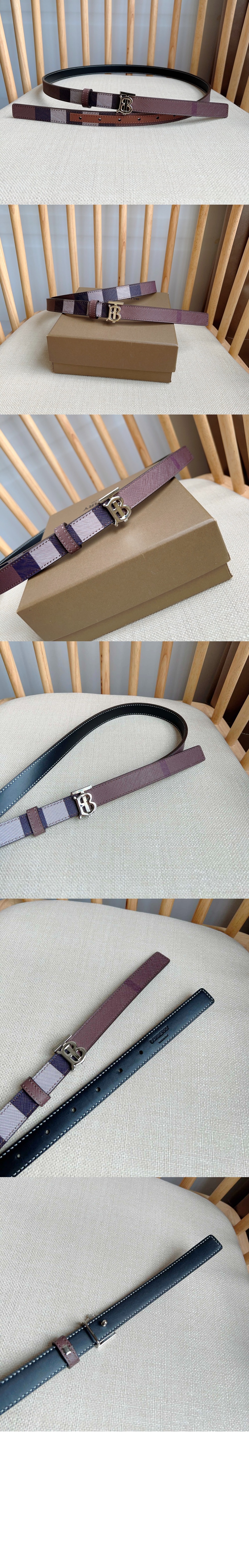 미러급레플리카사이트 | 명품레플리카 전문 쇼핑몰  | 퍼스트원 - 체크 레더 리버시블 TB 벨트 80623451 > 버버리