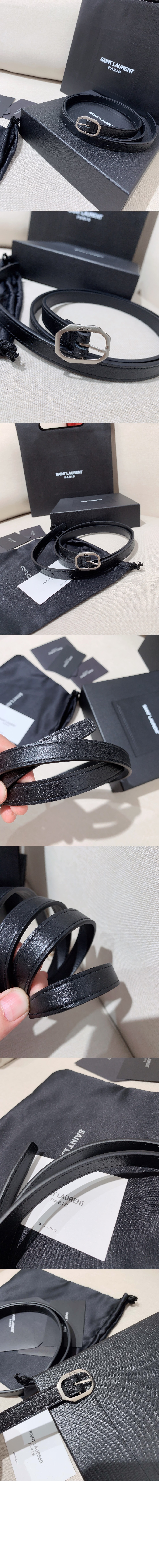 미러급레플리카사이트 | 명품레플리카 전문 쇼핑몰  | 퍼스트원 - 가죽 소재의 프레임 버클 슬림 벨트 732560 > 생로랑