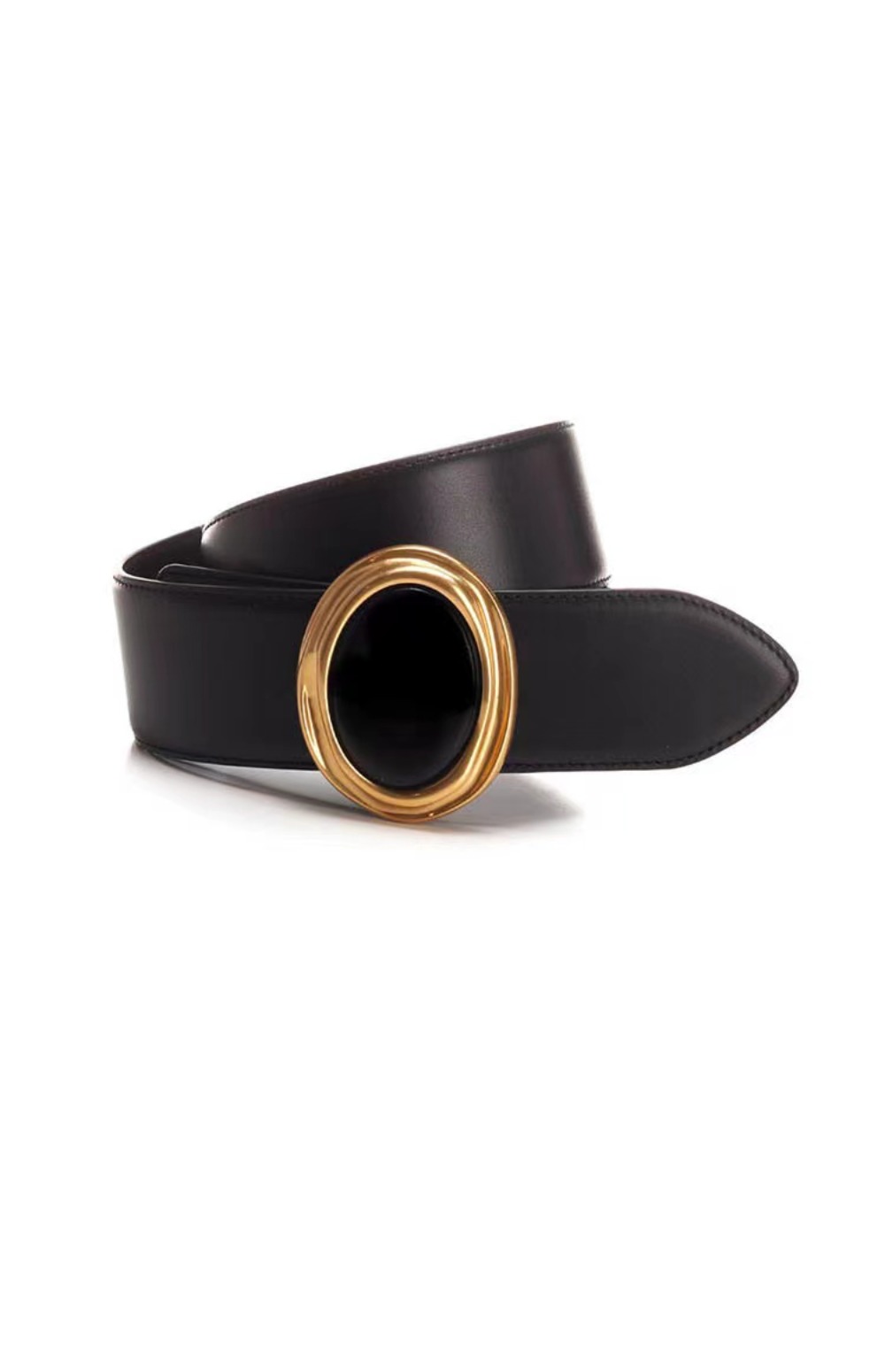 미러급레플리카사이트 | 명품레플리카 전문 쇼핑몰  | 퍼스트원 - 매끄러운 가죽 볼록 버클 벨트 658530 > 생로랑