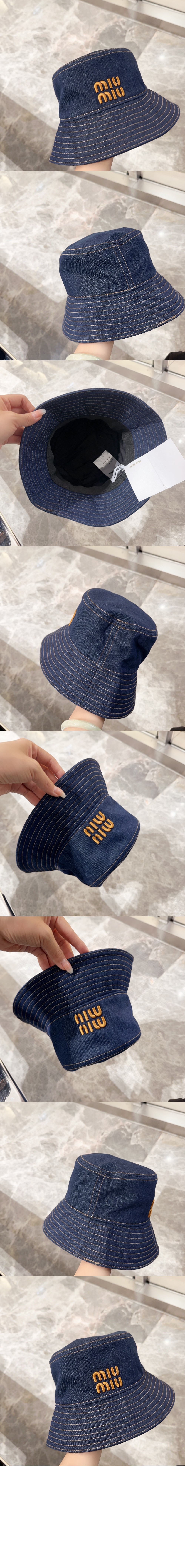 미러급레플리카사이트 | 명품레플리카 전문 쇼핑몰  | 퍼스트원 - 데님 자수 버킷햇 5HC155 > 미우미우