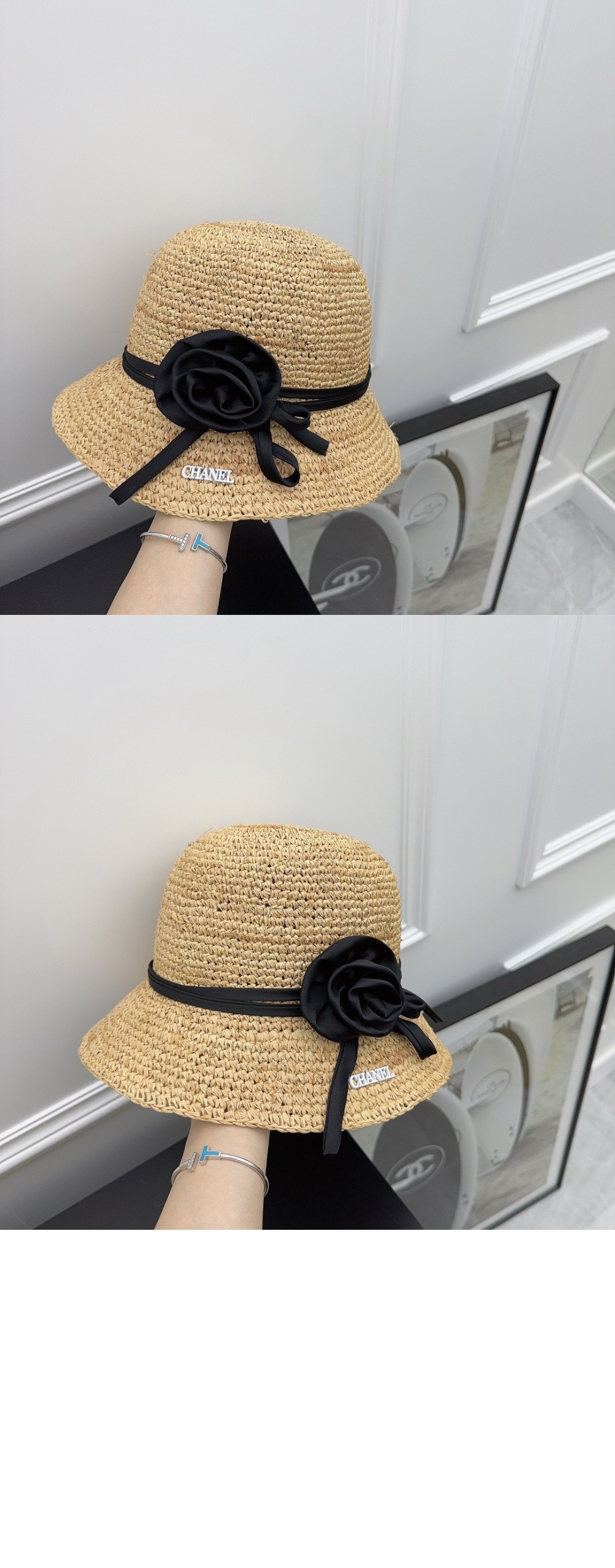 미러급레플리카사이트 | 명품레플리카 전문 쇼핑몰  | 퍼스트원 - 밀짚모자 버킷햇 AA8345 > 샤넬