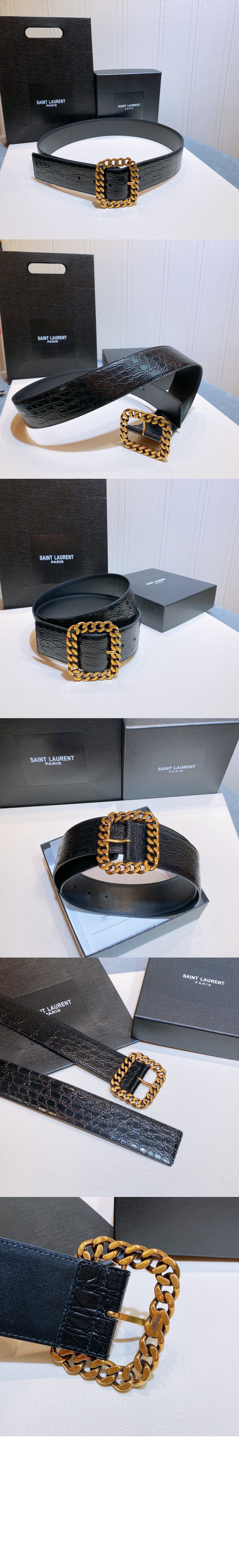 미러급레플리카사이트 | 명품레플리카 전문 쇼핑몰  | 퍼스트원 - 악어 사각 체인 버클 벨트 640567 > 생로랑