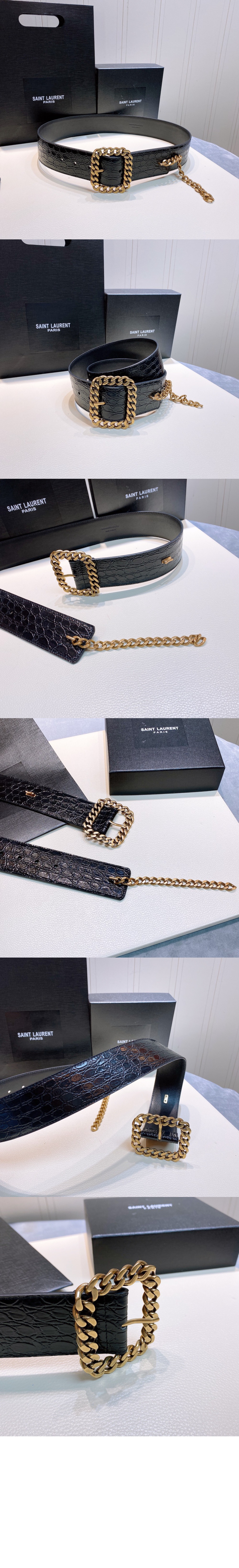 미러급레플리카사이트 | 명품레플리카 전문 쇼핑몰  | 퍼스트원 - 사각 체인 버클 벨트 640575 > 생로랑