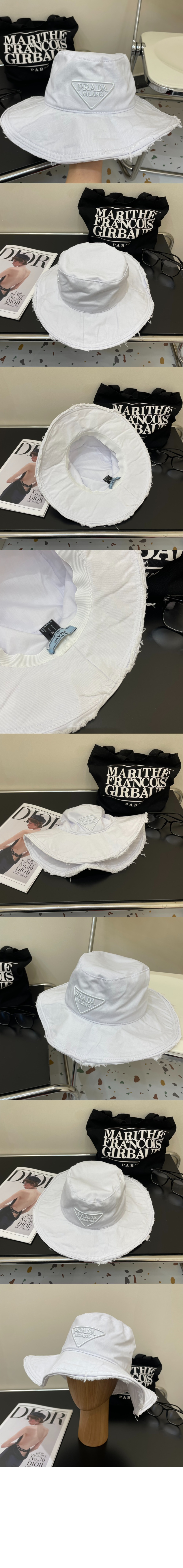 미러급레플리카사이트 | 명품레플리카 전문 쇼핑몰  | 퍼스트원 - 왕 챙 자수 선캡 UBD435 > 프라다