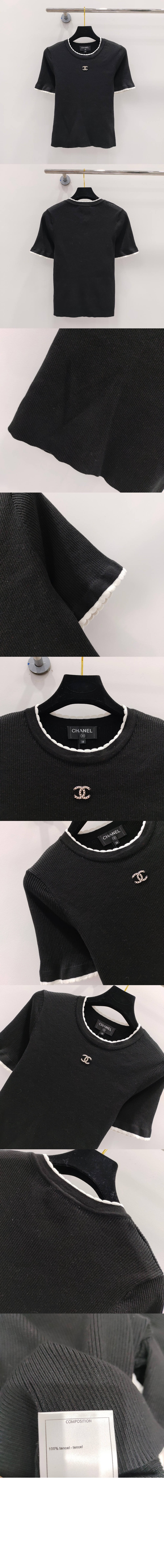 미러급레플리카사이트 | 명품레플리카 전문 쇼핑몰  | 퍼스트원 - 로고 프린트 반팔 > 샤넬