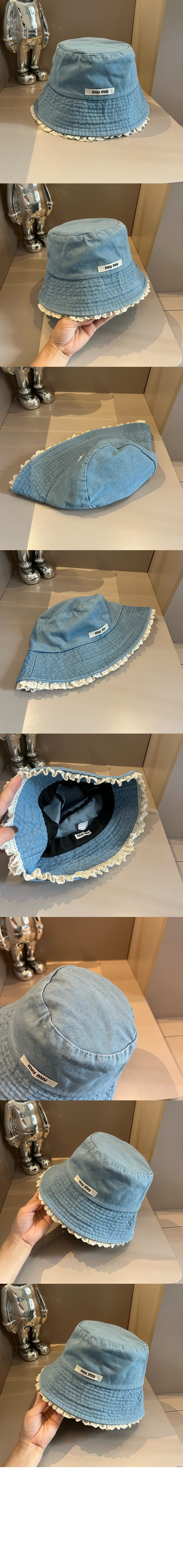 미러급레플리카사이트 | 명품레플리카 전문 쇼핑몰  | 퍼스트원 - 데님 로고 버킷햇 5HC154 > 미우미우