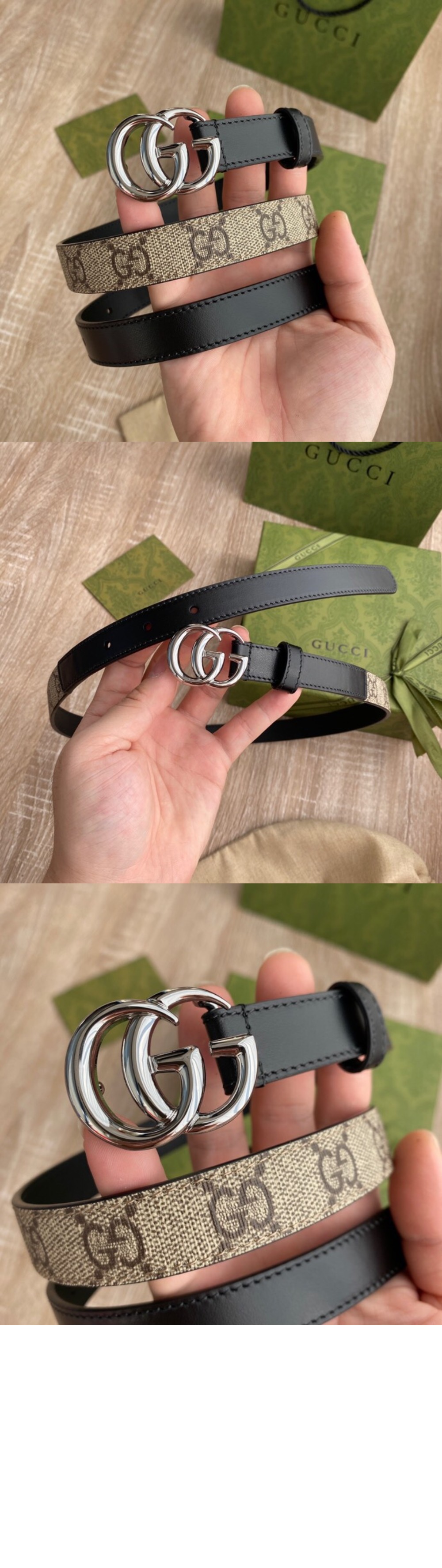미러급레플리카사이트 | 명품레플리카 전문 쇼핑몰  | 퍼스트원 - 더블 G 버클 슬림 벨트 409417 > 구찌