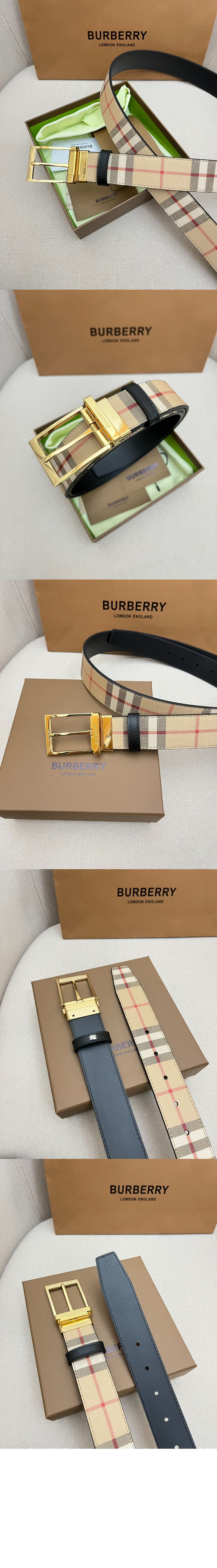 미러급레플리카사이트 | 명품레플리카 전문 쇼핑몰  | 퍼스트원 - 양면 체크 벨트 80649611 > 버버리