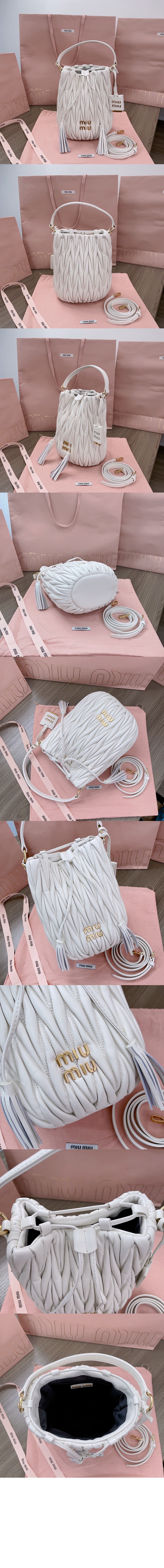 미러급레플리카사이트 | 명품레플리카 전문 쇼핑몰  | 퍼스트원 - 마테라쎄 나파 가죽 버킷백 5BE084 > 미우미우