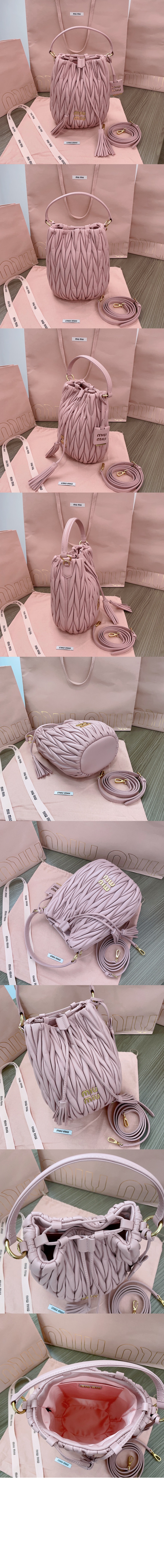 미러급레플리카사이트 | 명품레플리카 전문 쇼핑몰  | 퍼스트원 - 마테라쎄 나파 가죽 버킷백 5BE084 > 미우미우