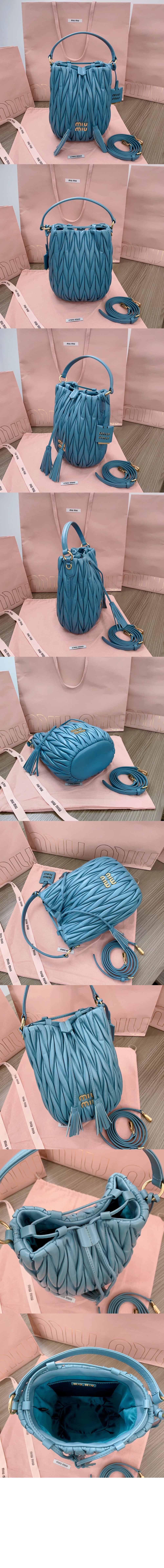 미러급레플리카사이트 | 명품레플리카 전문 쇼핑몰  | 퍼스트원 - 마테라쎄 나파 가죽 버킷백 5BE084 > 미우미우