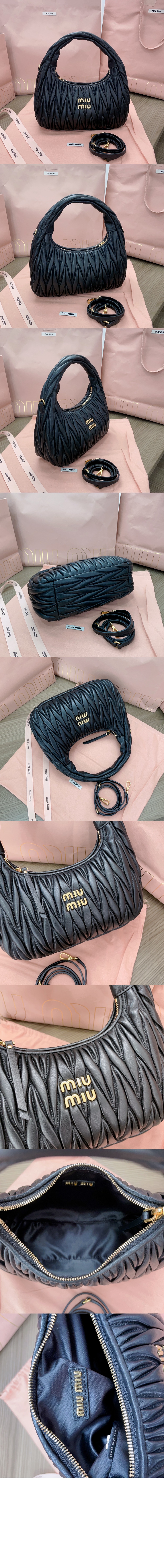 미러급레플리카사이트 | 명품레플리카 전문 쇼핑몰  | 퍼스트원 - 완더 마테라쎄 나파 가죽 호보백 5BC153 > 미우미우