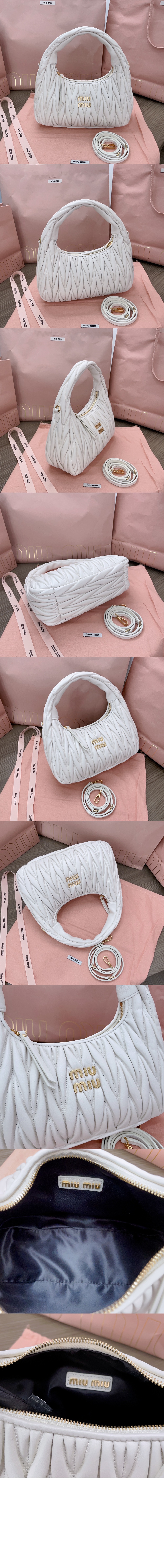 미러급레플리카사이트 | 명품레플리카 전문 쇼핑몰  | 퍼스트원 - 완더 마테라쎄 나파 가죽 호보백 5BC153 > 미우미우