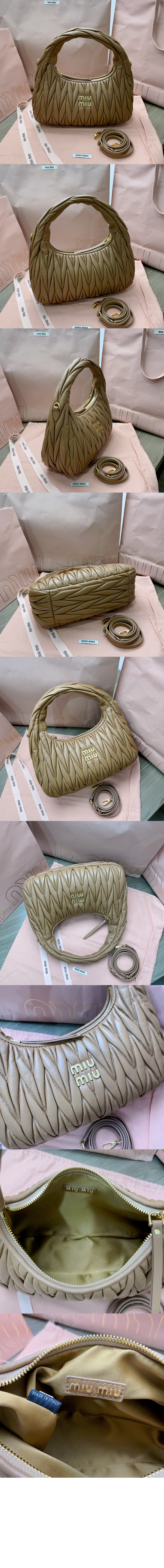 미러급레플리카사이트 | 명품레플리카 전문 쇼핑몰  | 퍼스트원 - 완더 마테라쎄 나파 가죽 호보백 5BC153 > 미우미우