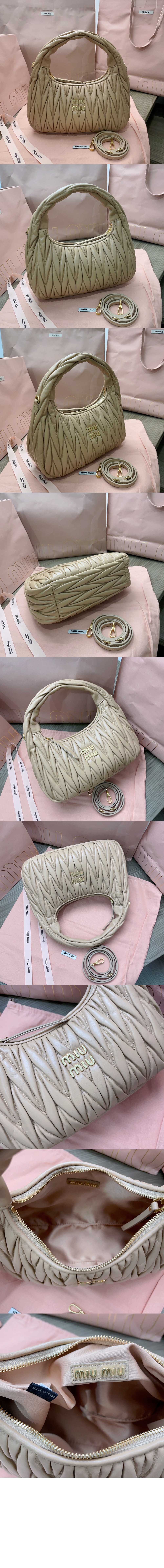 미러급레플리카사이트 | 명품레플리카 전문 쇼핑몰  | 퍼스트원 - 완더 마테라쎄 나파 가죽 호보백 5BC153 > 미우미우